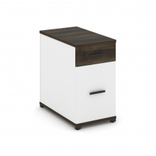 Concept Тумба опорная/приставная 1 ящ.+1 распаш. фасад CN.TGO-005 B Дуб Мали/Белый Бриллиант/Металл