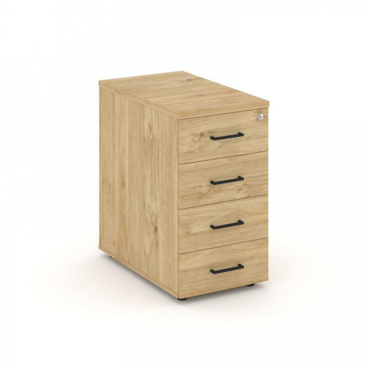 Style Project Тумба опорная/приставная SN.TOP-003 Тиквуд Светлый/Черный Ручки 416*800*750