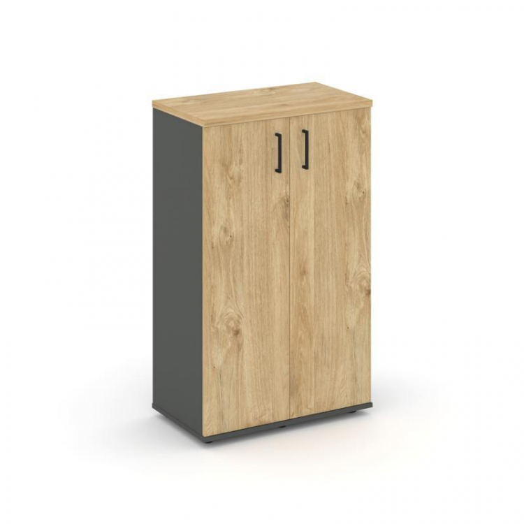 Style Project Тумба опорная/приставная SN.TOP-062 Антрацит/Тиквуд Светлый/Черный Ручки 700*400*1150