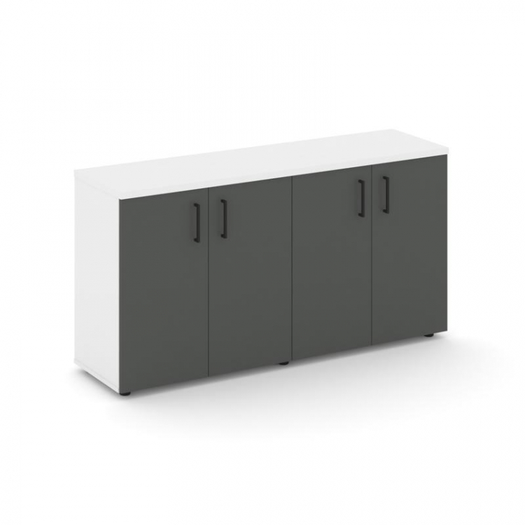 Style Project Тумба опорная/приставная SN.TOP-131 Белый/Белый/Антрацит/Черный Ручки 1232*400*750