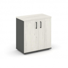 Style Project Тумба опорная/приставная SN.TOP-032 Антрацит/Дуб Наварра/Черный Ручки 700*400*750