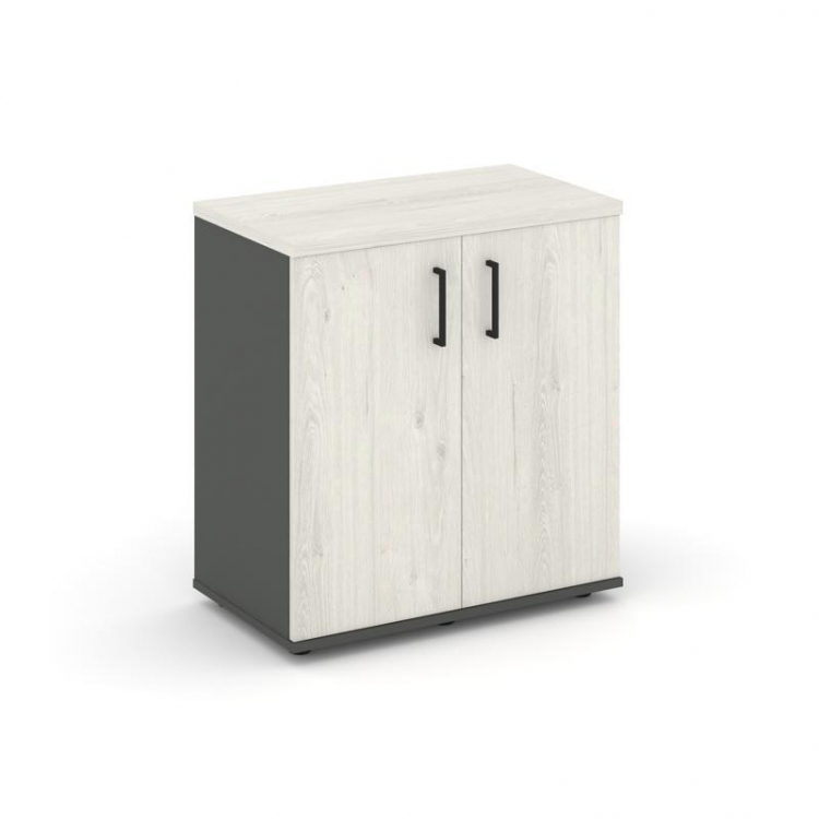 Style Project Тумба опорная/приставная SN.TOP-032 Антрацит/Дуб Наварра/Черный Ручки 700*400*750