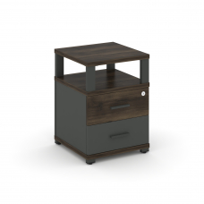Concept Тумба приставная 2 ящ. с надставкой CN.TUP-002 A Дуб Мали/Антрацит/Металл Антрацит 420*420*5