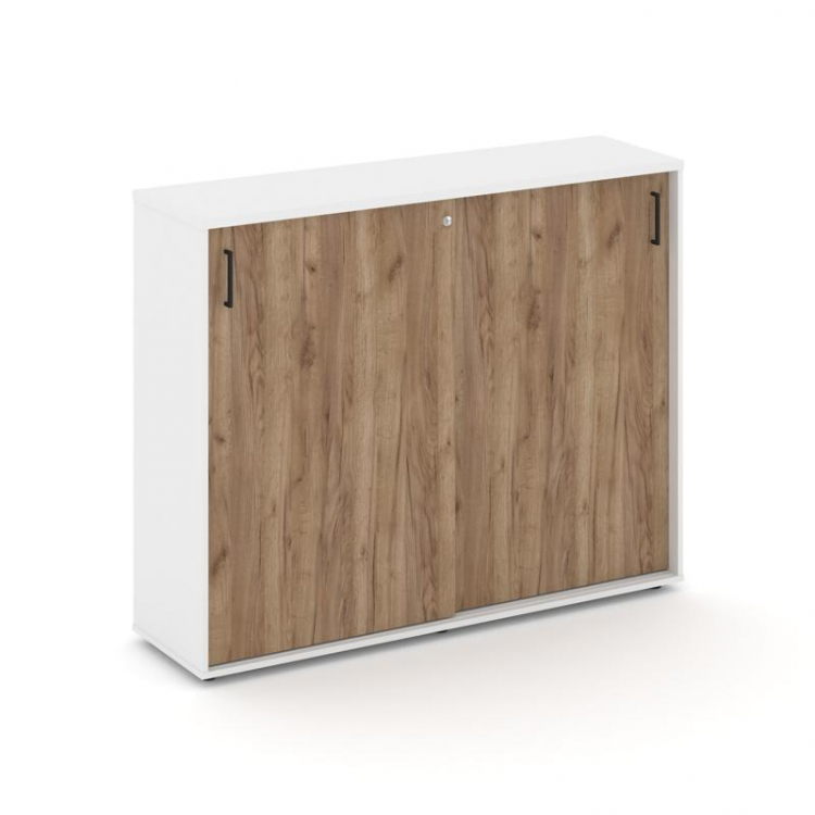 Style Project Тумба опорная/приставная SN.TOP-171 Белый/Белый/Дуб Табак/Черный Ручки 1232*400*1150