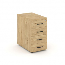 Style Project Тумба опорная/приставная SN.TOP-001 Тиквуд Светлый/Черный Ручки 416*600*750