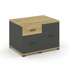 Concept Тумба приставная сервисная CN.TSR-001 A Дуб Винченцо/Антрацит/Металл Антрацит 836*600*583