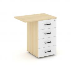 Style Project Тумба приставная SN.TPP-002 Акация Лорка/Белый/Черный Ручки 416/700*460*750