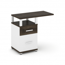 Concept Тумба приставная узкая 1 ящ.+1 распаш. фасад с надставкой широкой CN.TUS-004 W Дуб Мали/Белы