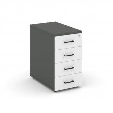 Style Project Тумба опорная/приставная SN.TOP-002 Антрацит/Антрацит/Белый/Черный Ручки 416*700*750