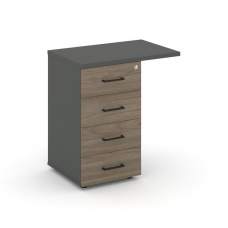 Style Project Тумба приставная SN.TPP-002 Антрацит/Вяз Благородный/Черный Ручки 416/700*460*750