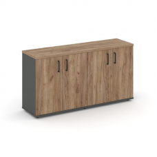 Style Project Тумба опорная/приставная SN.TOP-132 Антрацит/Дуб Табак/Черный Ручки 1432*400*750