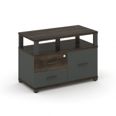 Concept Тумба приставная широкая 2 ящ.+1 распаш. фасад с надставкой широкой CN.TSP-006 A Дуб Мали/Ан