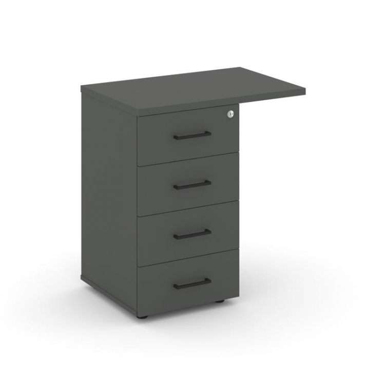 Style Project Тумба приставная SN.TPP-002 Антрацит/Черный Ручки 416/700*460*750