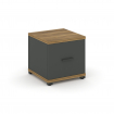 Concept Тумба приставная 1 распаш. фасад CN.TUP-004 A Сандал Янтарный/Антрацит/Металл Антрацит 420*4