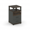 Concept Тумба приставная 3 ящ. с надставкой CN.TUP-003 A Дуб Мали/Антрацит/Металл Антрацит 420*420*7