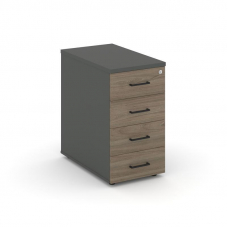 Style Project Тумба опорная/приставная SN.TOP-001 Антрацит/Вяз Благородный/Черный Ручки 416*600*750