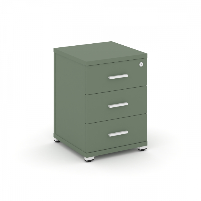 Concept Тумба опорная/приставная 3 ящ. CN.TUO-001 W Кобо/Металл Белый 420*420*583