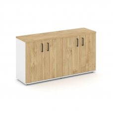 Style Project Тумба опорная/приставная SN.TOP-131 Белый/Тиквуд Светлый/Черный Ручки 1232*400*750