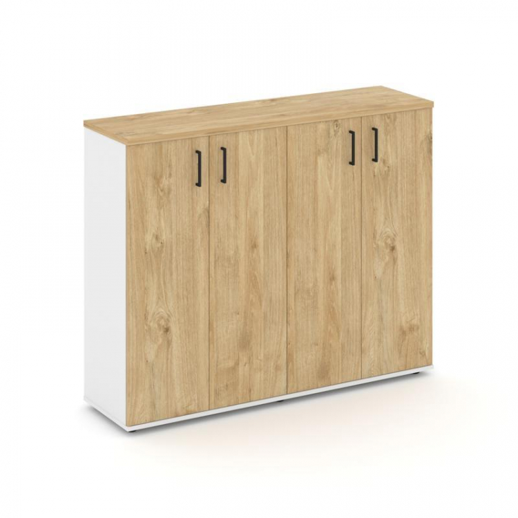 Style Project Тумба опорная/приставная SN.TOP-161 Белый/Тиквуд Светлый/Черный Ручки 1232*400*1150