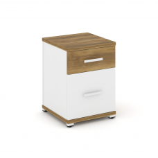 Concept Тумба опорная/приставная 1 ящ.+1 распаш. фасад CN.TUO-004 W Сандал Янтарный/Белый Бриллиант/