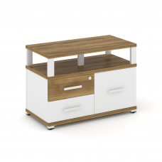 Concept Тумба приставная широкая 2 ящ.+1 распаш. фасад с надставкой широкой CN.TSP-006 W Сандал Янта