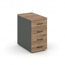 Style Project Тумба опорная/приставная SN.TOP-003 Антрацит/Дуб Табак/Черный Ручки 416*800*750