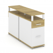 Concept Тумба двухсторонняя опорная/приставная 1 ящ.+1 распаш. фасад с надставкой. CN.DTGO-006 W Дуб