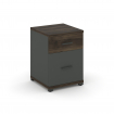 Concept Тумба опорная/приставная 1 ящ.+1 распаш. фасад CN.TUO-004 A Дуб Мали/Антрацит/Металл Антраци