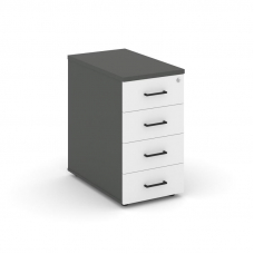 Style Project Тумба опорная/приставная SN.TOP-001 Антрацит/Антрацит/Белый/Черный Ручки 416*600*750