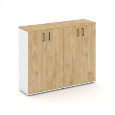 Style Project Тумба опорная/приставная SN.TOP-162 Белый/Тиквуд Светлый/Черный Ручки 1432*400*1150