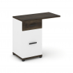 Concept Тумба приставная узкая 1 ящ.+1 распаш. фасад со свесом CN.TUS-003 B Дуб Мали/Белый Бриллиант