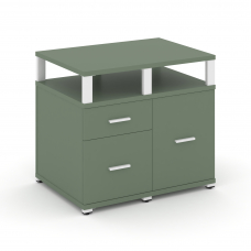 Concept Тумба приставная сервисная с надставкой широкой CN.TSR-003 W Кобо/Металл Белый 836*600*750