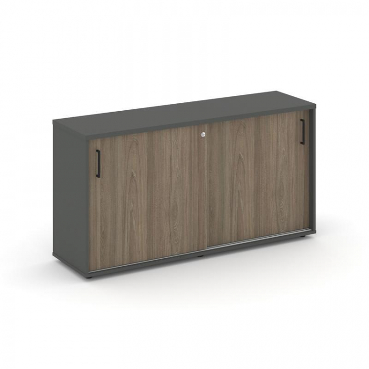 Style Project Тумба опорная/приставная SN.TOP-141 Антрацит/Вяз Благородный/Черный Ручки 1232*400*750