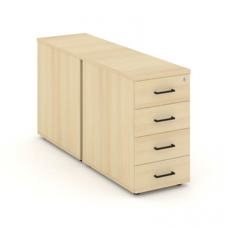 Style Project Тумба опорная/приставная SN.TOP-013 Акация Лорка/Черный Ручки 416*1632*750