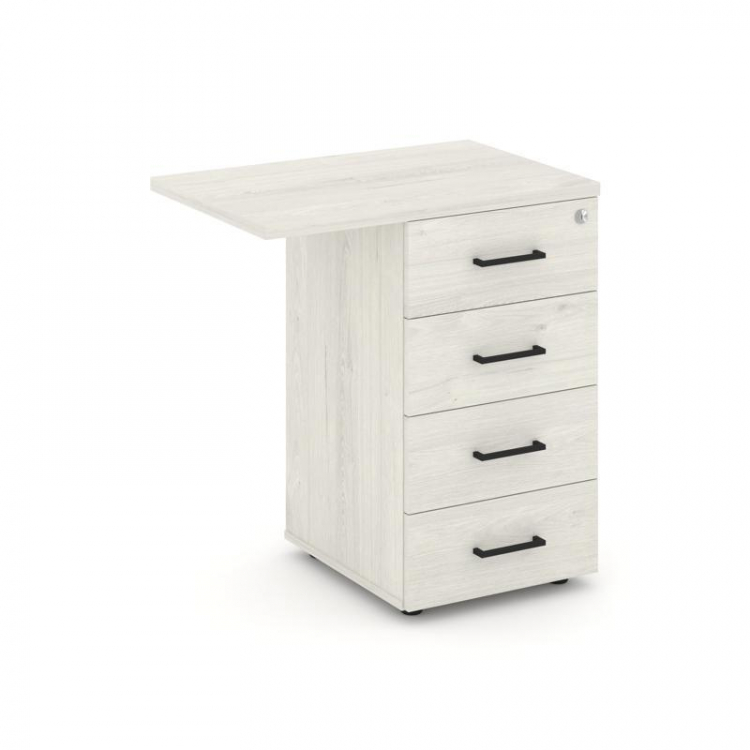 Style Project Тумба приставная SN.TPP-002 Дуб Наварра/Черный Ручки 416/700*460*750