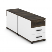 Concept Тумба двухсторонняя опорная/приставная 3 ящ. CN.DTGO-001 B Дуб Мали/Белый Бриллиант/Металл Ч