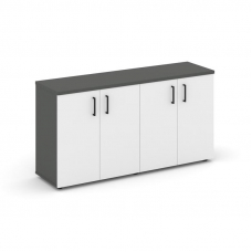 Style Project Тумба опорная/приставная SN.TOP-133 Антрацит/Антрацит/Белый/Черный Ручки 1632*400*750