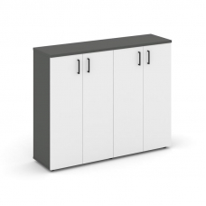 Style Project Тумба опорная/приставная SN.TOP-161 Антрацит/Антрацит/Белый/Черный Ручки 1232*400*1150