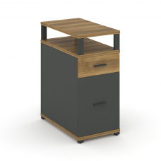 Concept Тумба опорная/приставная 1 ящ.+1 распаш. фасад с надставкой CN.TGO-006 A Сандал Янтарный/Ант