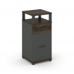 Concept Тумба опорная/приставная 1 ящ.+1 распаш. фасад с надставкой CN.TUO-006 A Дуб Мали/Антрацит/М