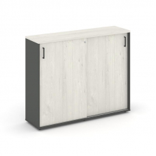 Style Project Тумба опорная/приставная SN.TOP-171 Антрацит/Дуб Наварра/Черный Ручки 1232*400*1150