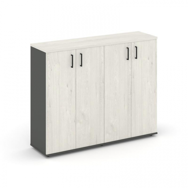 Style Project Тумба опорная/приставная SN.TOP-161 Антрацит/Дуб Наварра/Черный Ручки 1232*400*1150