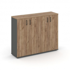 Style Project Тумба опорная/приставная SN.TOP-162 Антрацит/Дуб Табак/Черный Ручки 1432*400*1150