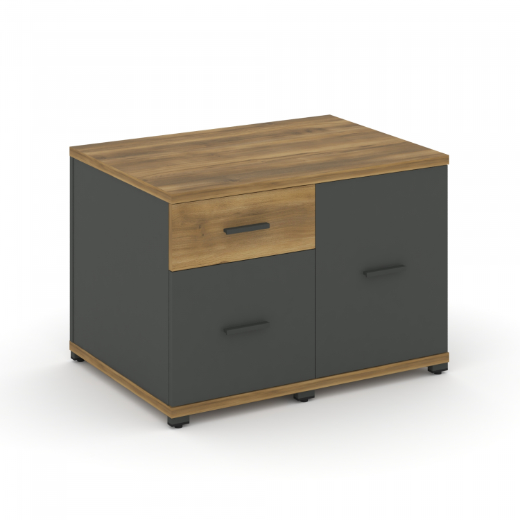 Concept Тумба приставная сервисная CN.TSR-001 A Сандал Янтарный/Антрацит/Металл Антрацит 836*600*583