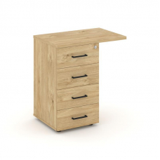 Style Project Тумба приставная SN.TPP-002 Тиквуд Светлый/Черный Ручки 416/700*460*750