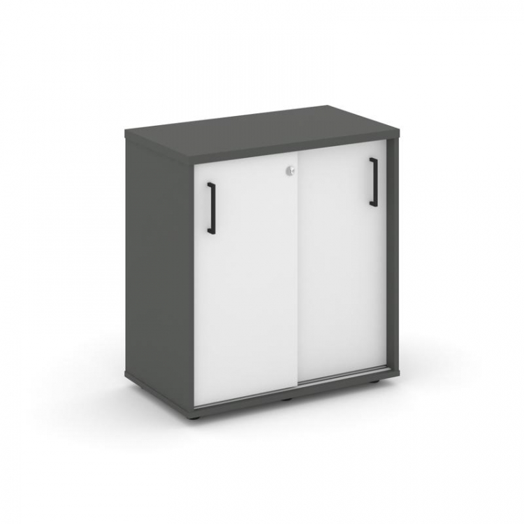 Style Project Тумба опорная/приставная SN.TOP-043 Антрацит/Антрацит/Белый/Черный Ручки 800*400*750