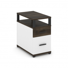 Concept Тумба приставная 1 ящ.+1 распаш. фасад с надставкой CN.TGP-002 B Дуб Мали/Белый Бриллиант/Ме