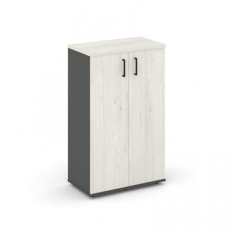 Style Project Тумба опорная/приставная SN.TOP-063 Антрацит/Дуб Наварра/Черный Ручки 800*400*1150