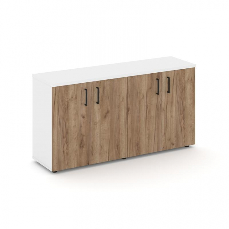 Style Project Тумба опорная/приставная SN.TOP-133 Белый/Белый/Дуб Табак/Черный Ручки 1632*400*750