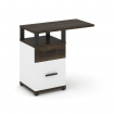 Concept Тумба приставная узкая 1 ящ.+1 распаш. фасад с надставкой широкой CN.TUS-004 B Дуб Мали/Белы